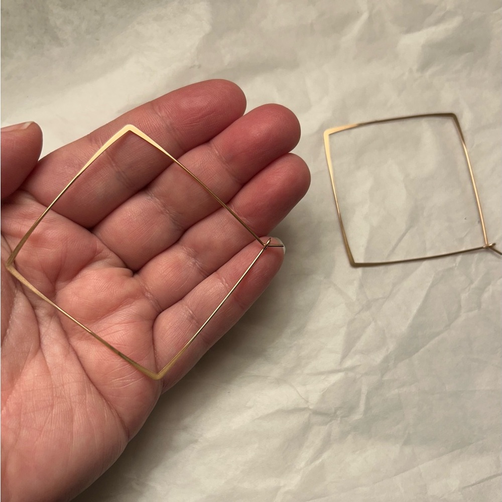 Rose Gold Large Geometric Earrings